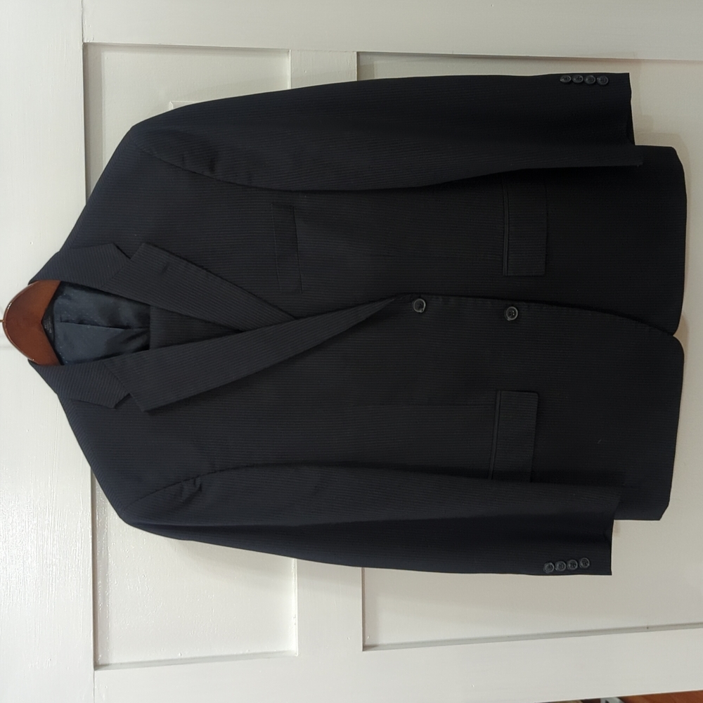 Haggar navy pinstripe suit (42R jacket and 36x32 pant)